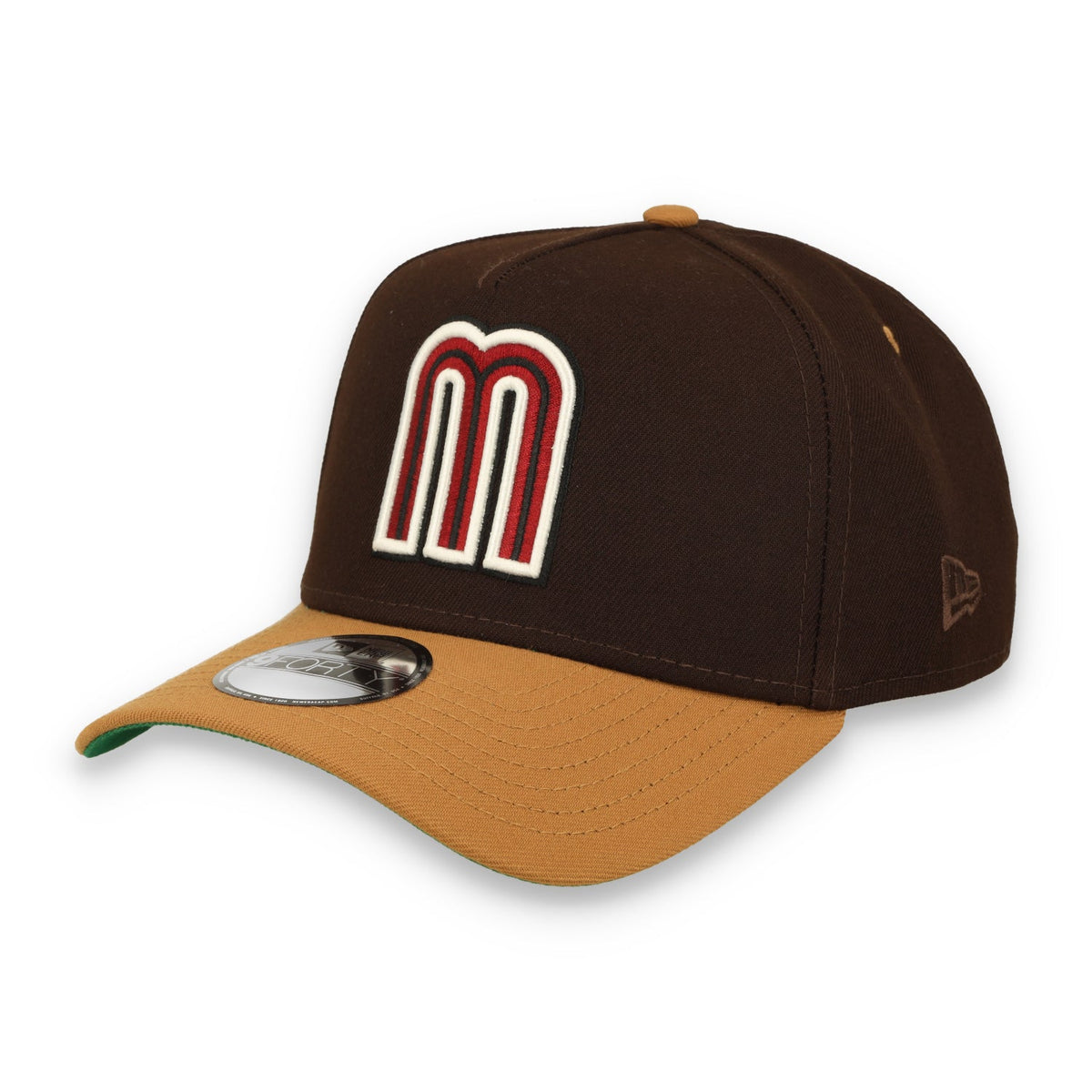 New Era Mexico WBC 9FORTY A-Frame Snapback Hat-Burnt Wood product image 2, provided for visual reference and product detail