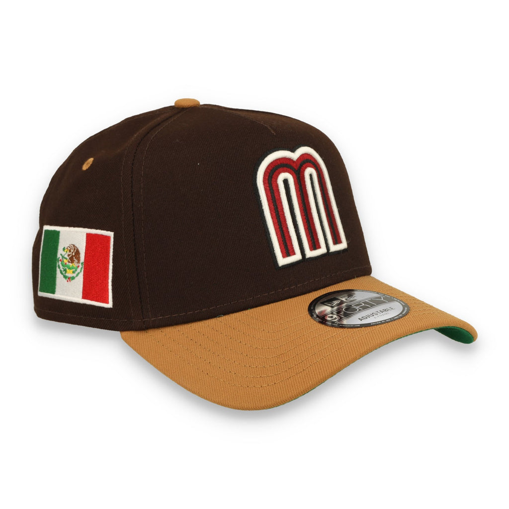 New Era Mexico WBC 9FORTY A-Frame Snapback Hat-Burnt Wood product image 1, provided for visual reference and product detail