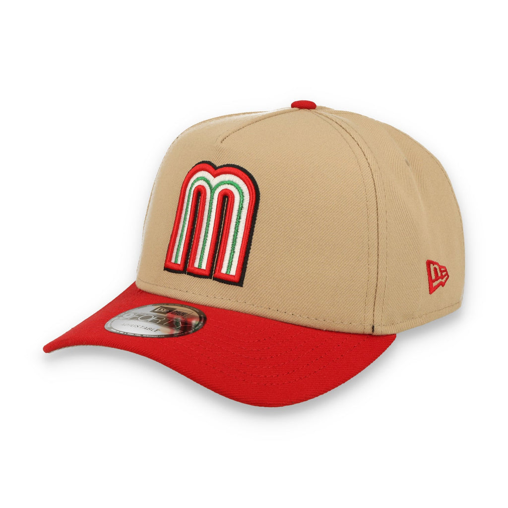 New Era Mexico WBC 9FORTY A-Frame Snapback Hat-Khaki product image 3, provided for visual reference and product detail review