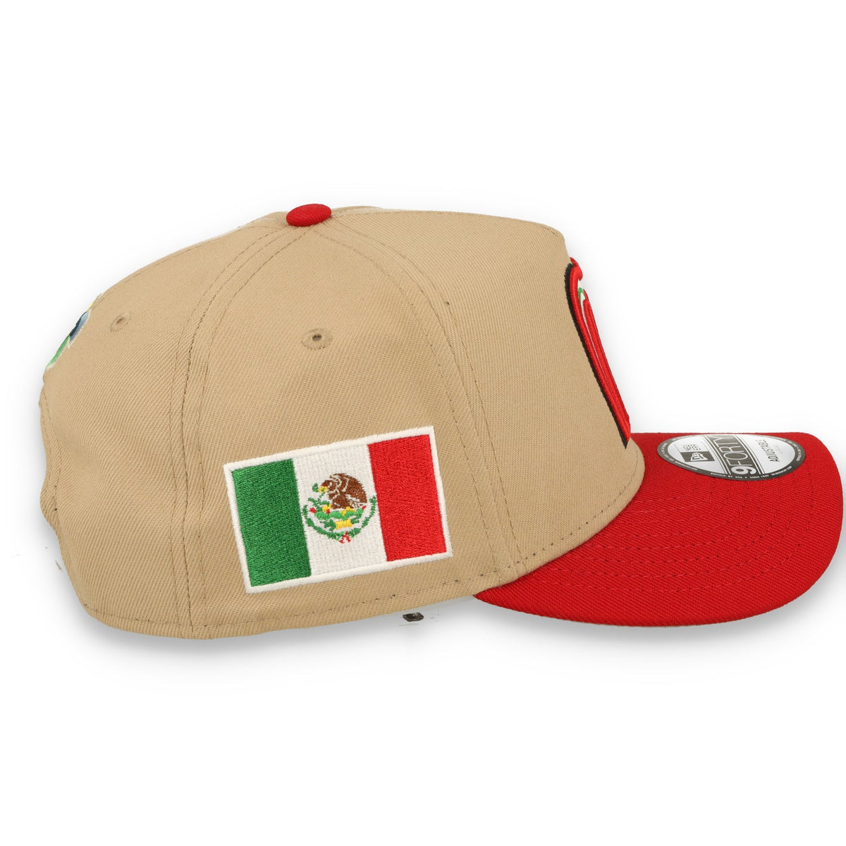New Era Mexico WBC 9FORTY A-Frame Snapback Hat-Khaki product image 6, provided for visual reference and product detail review