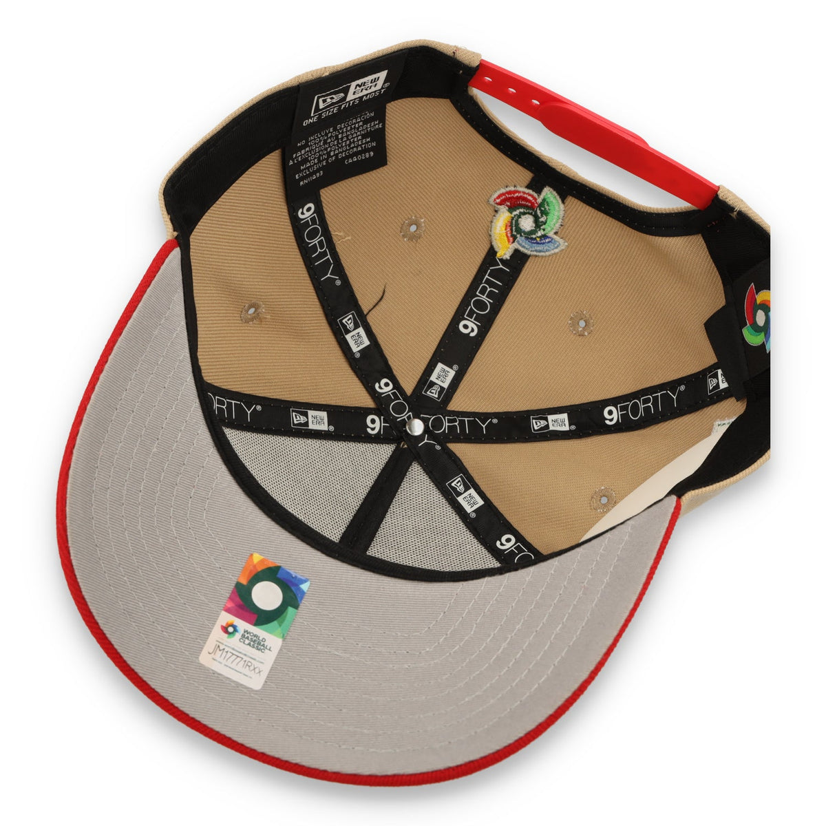 New Era Mexico WBC 9FORTY A-Frame Snapback Hat-Khaki product image 7, provided for visual reference and product detail review