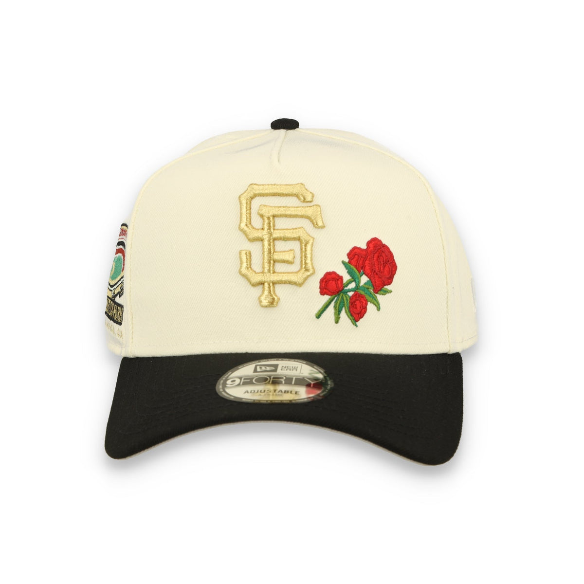 New Era San Francisco Giants Roses 9FORTY A-Frame Snapback Hat-Chrome White product image 3, provided for visual reference