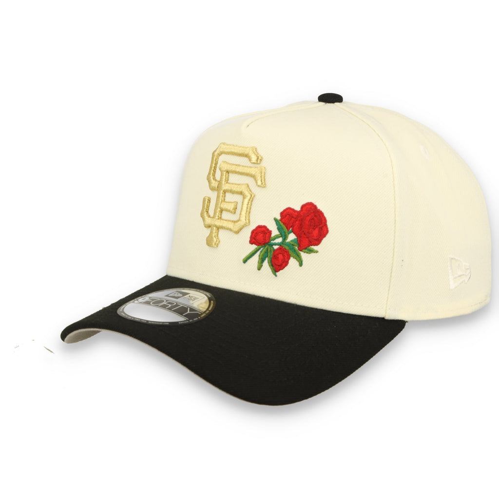 New Era San Francisco Giants Roses 9FORTY A-Frame Snapback Hat-Chrome White product image 2, provided for visual reference