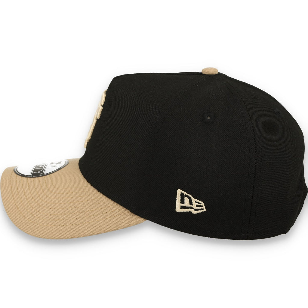 New Era San Francisco Giants 9FORTY A-Frame Snapback Hat-Black/Camel product image 5, provided for visual reference and