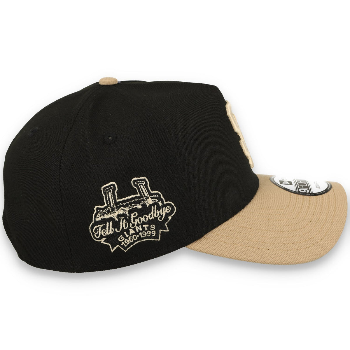 New Era San Francisco Giants 9FORTY A-Frame Snapback Hat-Black/Camel product image 4, provided for visual reference and