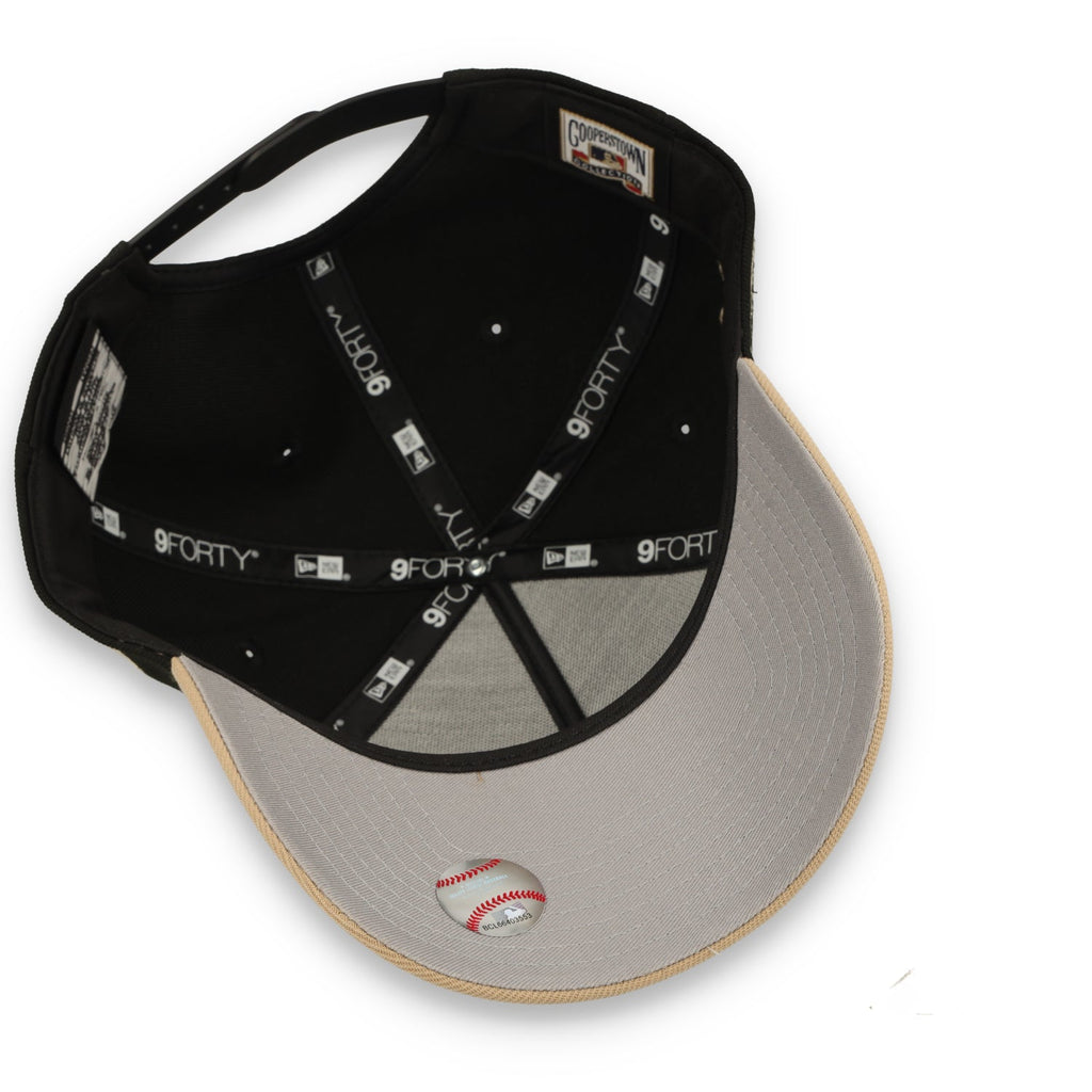 New Era San Francisco Giants 9FORTY A-Frame Snapback Hat-Black/Camel product image 7, provided for visual reference and