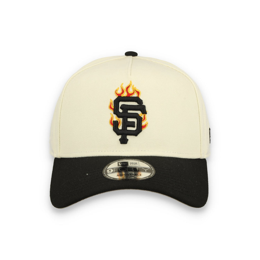 New Era San Francisco Giants Team Fire 9FORTY A-Frame Snapback Hat-Chrome White product image 3, provided for visual