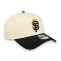 New Era San Francisco Giants Team Fire 9FORTY A-Frame Snapback Hat-Chrome White product image 1, provided for visual