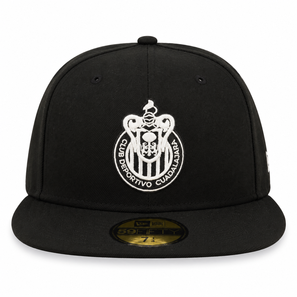 New Era Chivas De Guadalajara 59Fifty Fitted Hat - Black/White product image 6, provided for visual reference and product