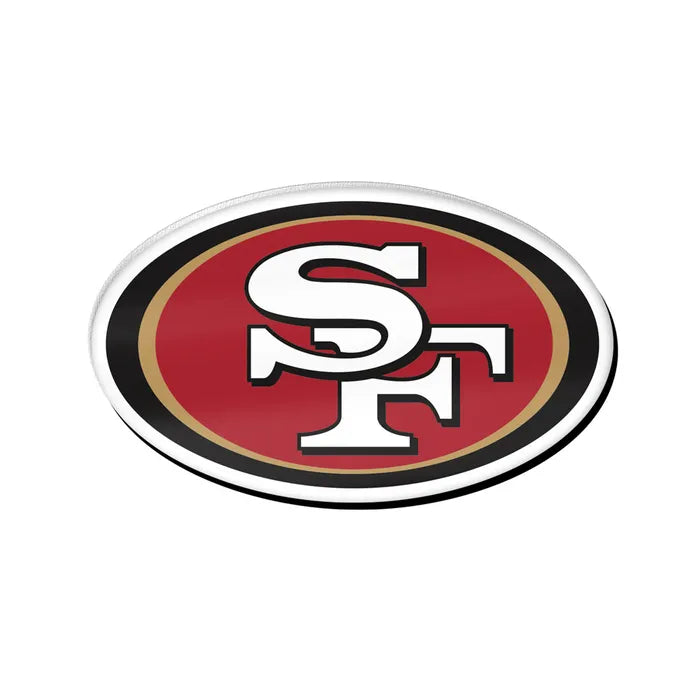 San Francisco 49ers logo Acrylic Pin Jewelry Card product image 1, provided for visual reference and product detail review