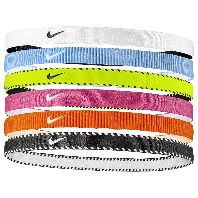 Nike Youth Swoosh Headbands 6 Pack-Multi Color product image 1, provided for visual reference and product detail review