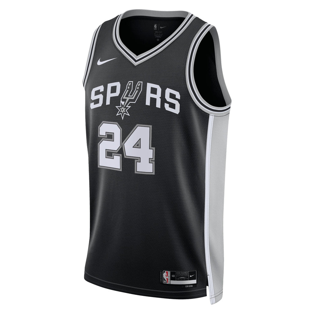San Antonio Spurs Nike Icon Edition Swingman Jersey - Black - Devin Vassell - Unisex product image 2, provided for visual