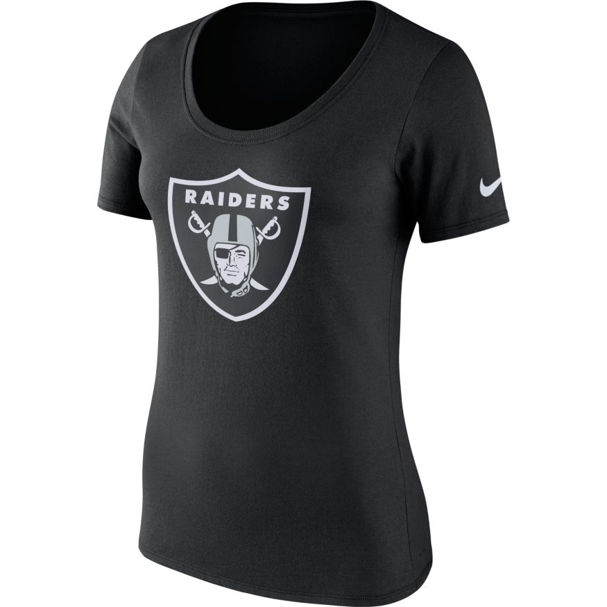 NIKE OAKLAND RAIDERS WMN LOGO T-Shirt product image 3, provided for visual reference and product detail review