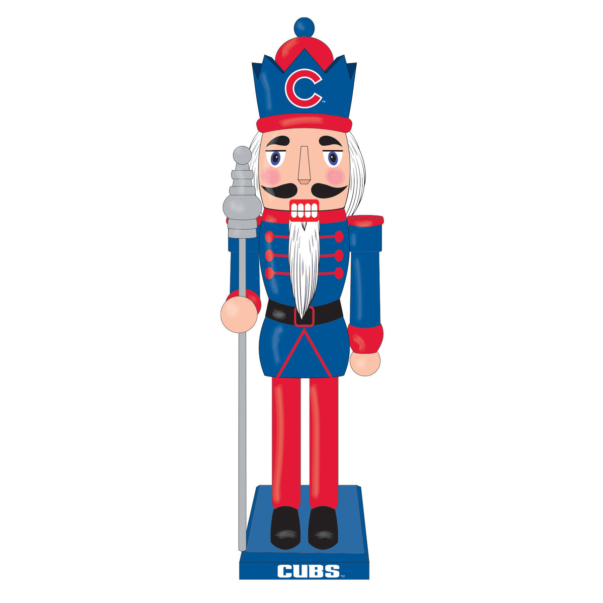Chicago Cubs Evergreen Nutcracker Statue product image 1, provided for visual reference and product detail review