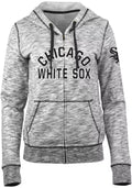Chicago White Sox Black Space Dye Full Zip Hoodie product image 1, provided for visual reference and product detail review