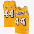 Los Angeles Lakers Mitchell & Ness Jerry West Road Swingman Jersey - Light Gold - Men product image 1, provided for visual