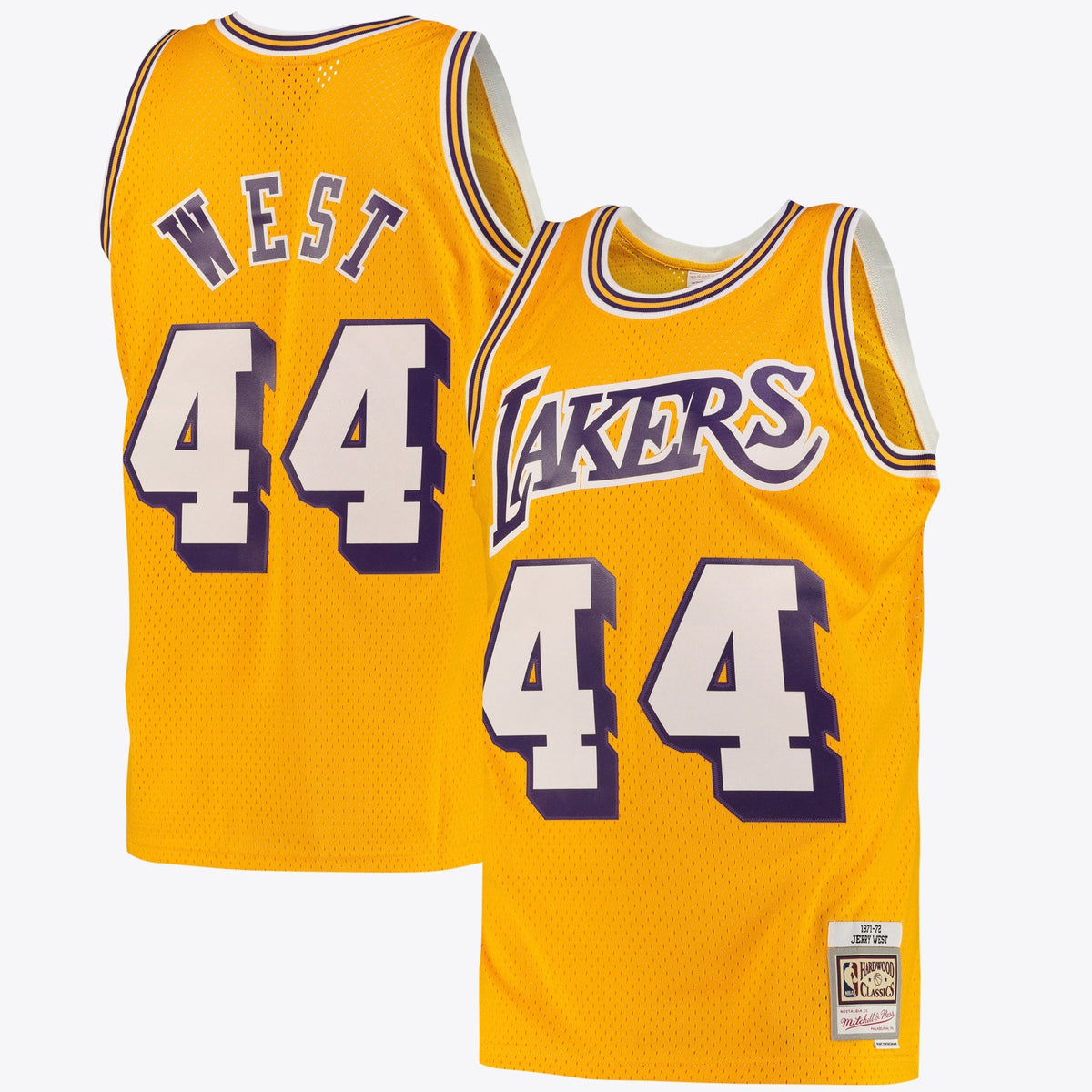 Los Angeles Lakers Mitchell & Ness Jerry West Road Swingman Jersey - Light Gold - Men product image 1, provided for visual