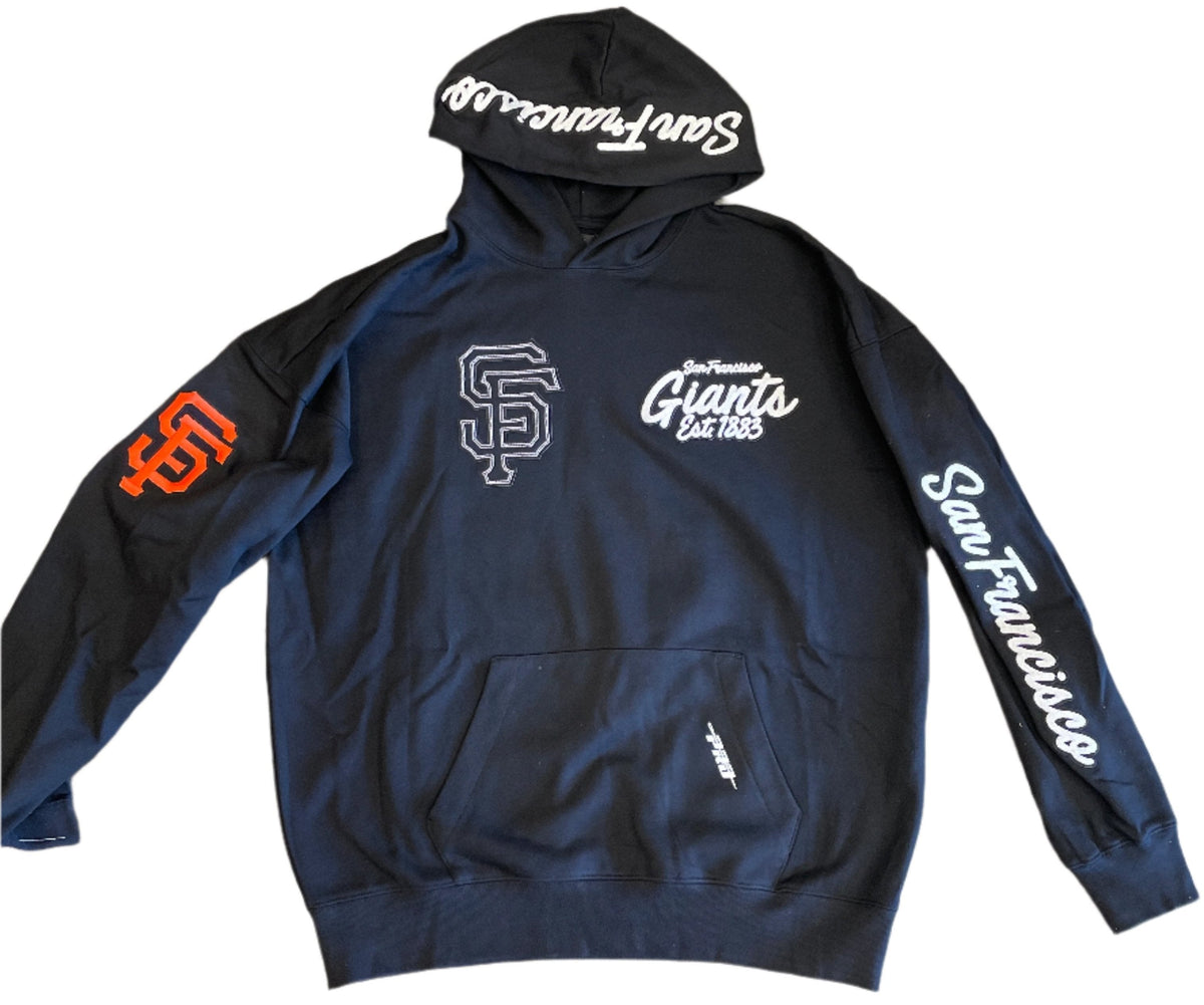 Pro Standard Men San Francisco Giants Paint The City Hoodie-Black product image 1, provided for visual reference and product