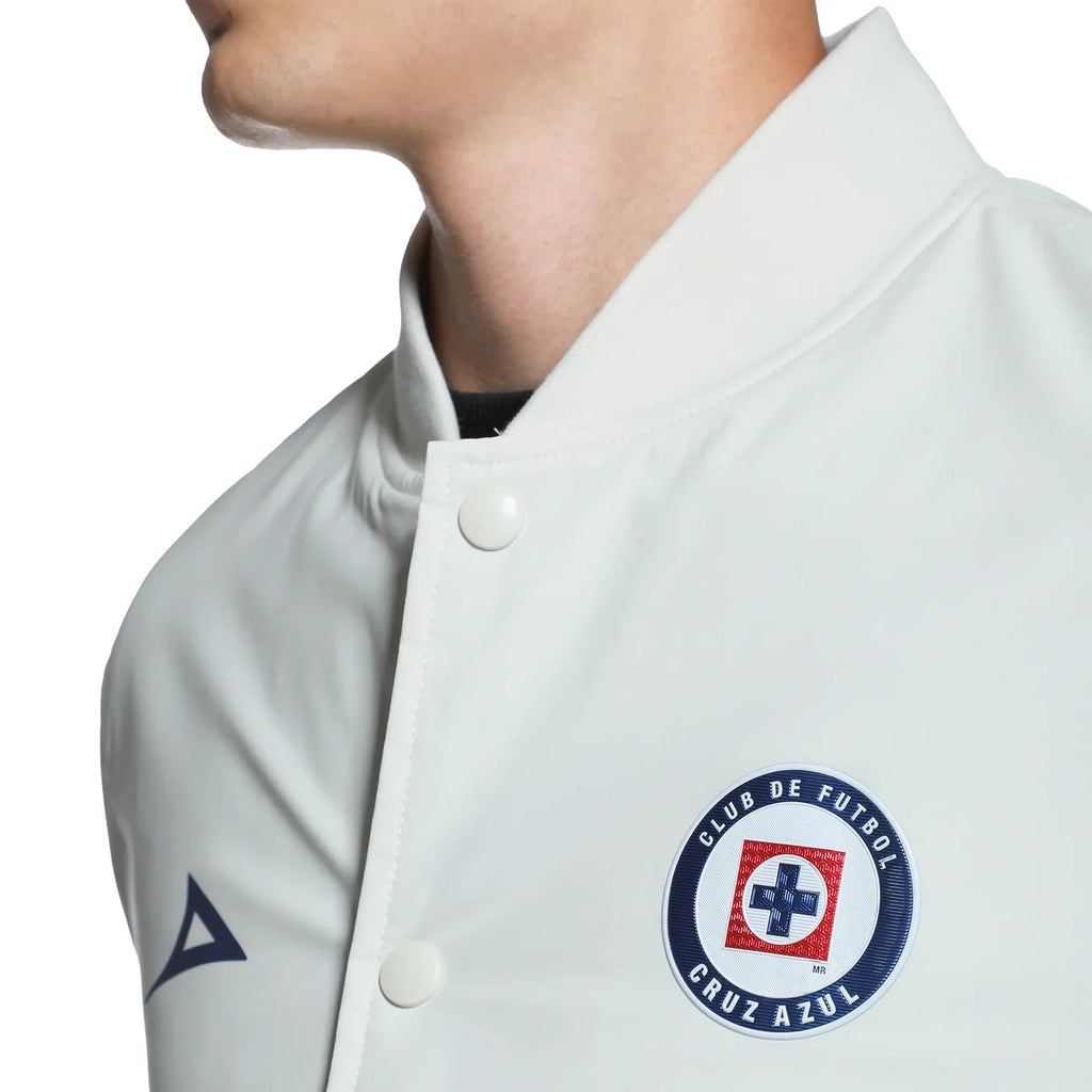 Pirma Men Cruz Azul Bomber Jacket- Beige product image 4, provided for visual reference and product detail review