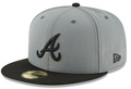 New Era Atlanta Braves Basic Collection 59Fifty -Grey/Black product image 1, provided for visual reference and product