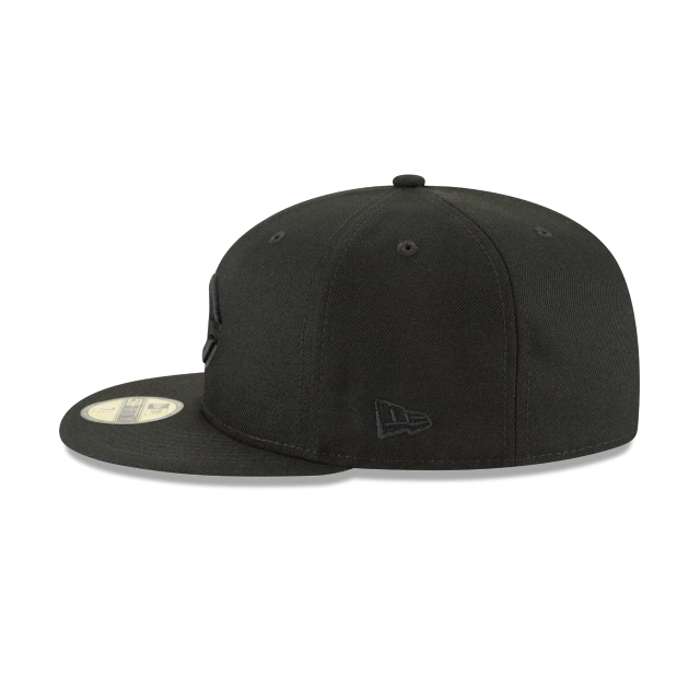 Cincinnati Reds NEW ERA BASIC 59FIFTY FITTED-BLACK/BLACK product image 4, provided for visual reference and product detail