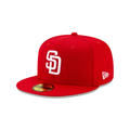 New Era San Diego Padres Scarlet Basic 59Fifty Fitted product image 1, provided for visual reference and product detail