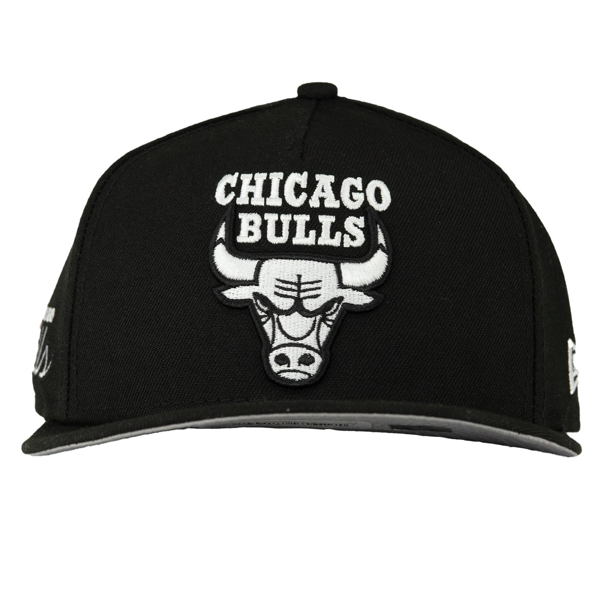 Chicago Bulls Black New Era 9FIFTY A Frame Snapback Hat product image 2, provided for visual reference and product detail
