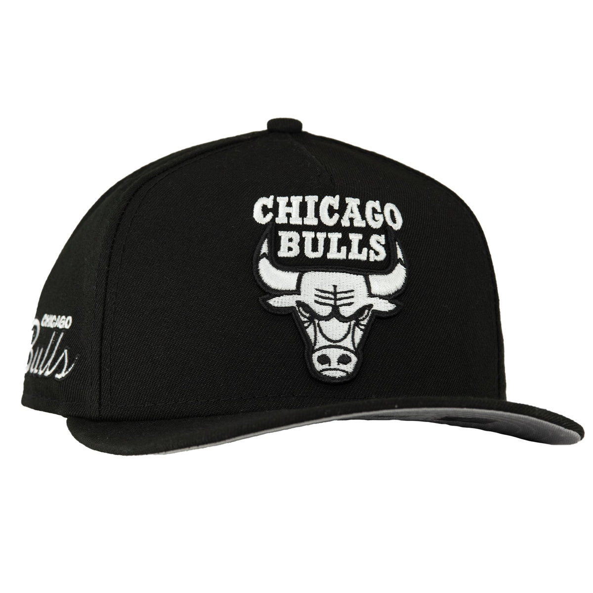 Chicago Bulls Black New Era 9FIFTY A Frame Snapback Hat product image 3, provided for visual reference and product detail