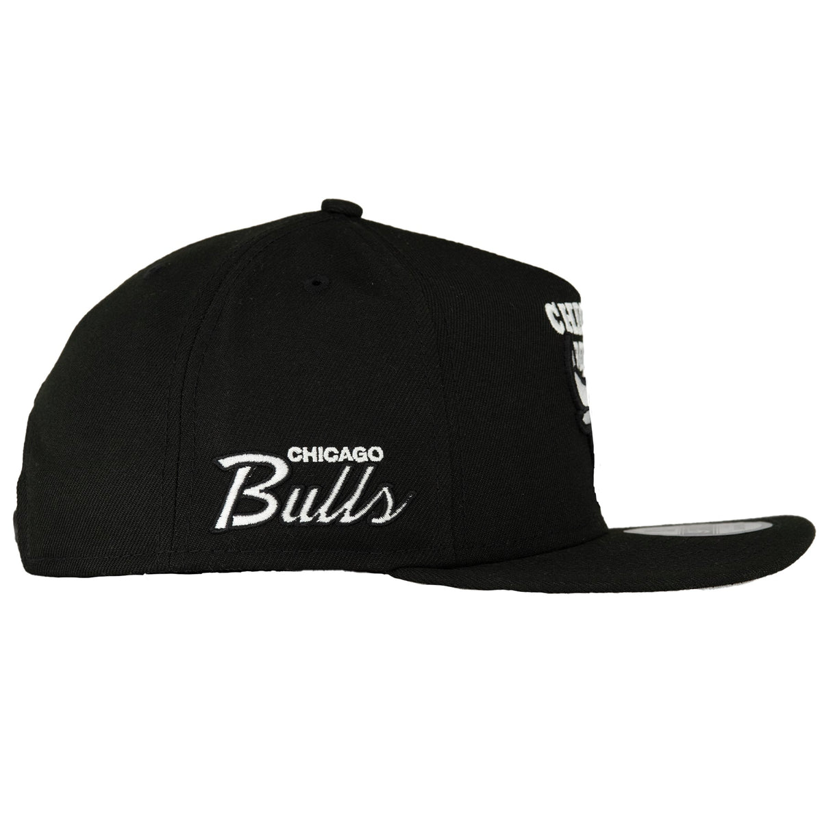 Chicago Bulls Black New Era 9FIFTY A Frame Snapback Hat product image 4, provided for visual reference and product detail