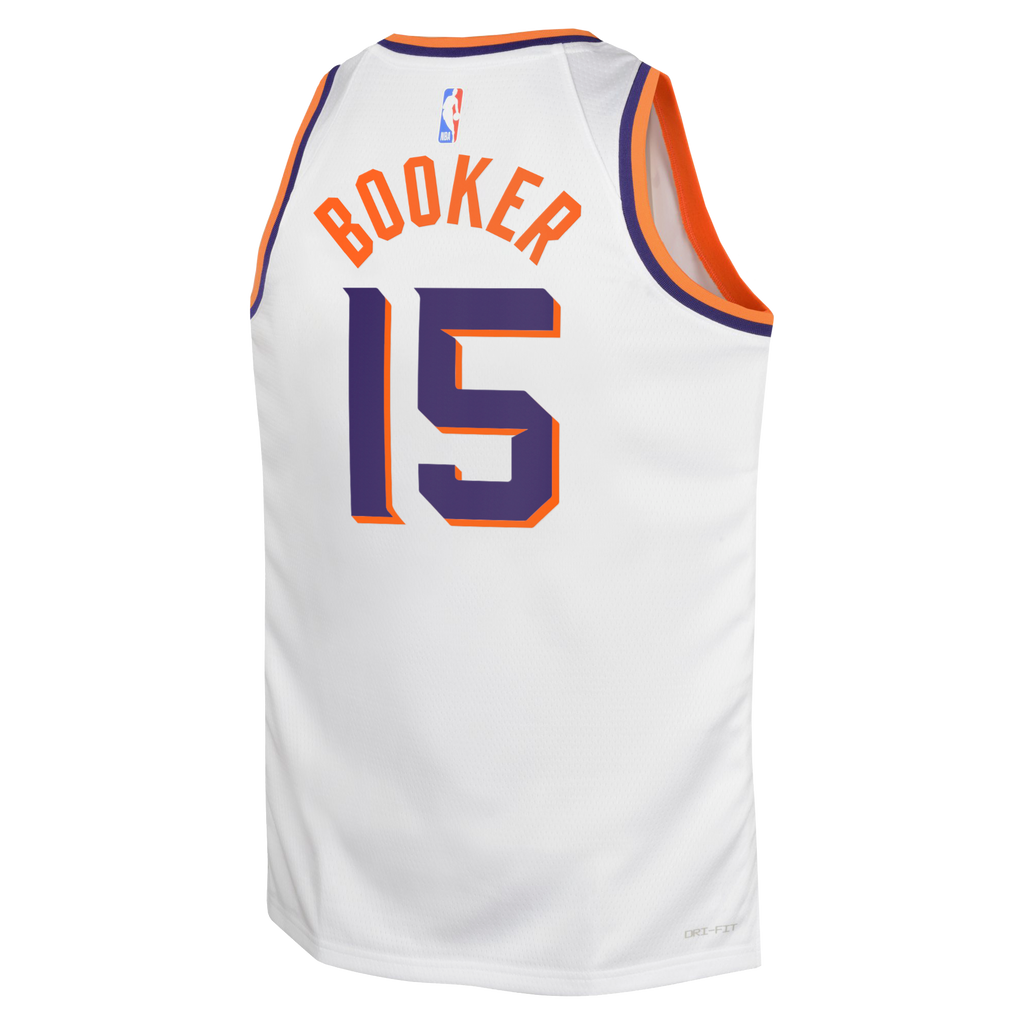 Phoenix Suns Nike Association Edition Swingman Jersey - White - Devin Booker - Youth product image 4, provided for visual