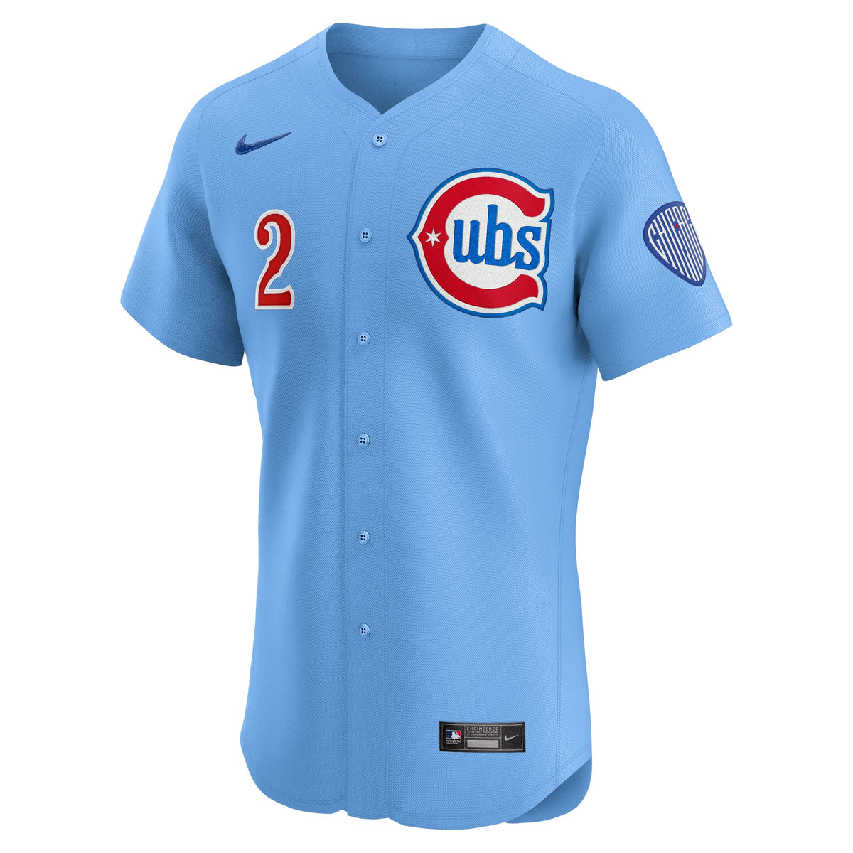 Nico Hoerner Chicago Cubs Nike Men Light Blue 2nd Alternate Limited Jersey product image 3, provided for visual reference