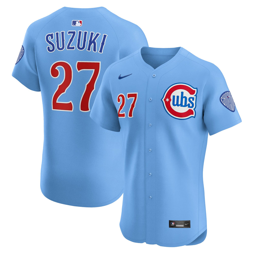 Seiya Suzuki Chicago Cubs Nike Men Light Blue 2nd Alternate Limited Jersey product image 1, provided for visual reference