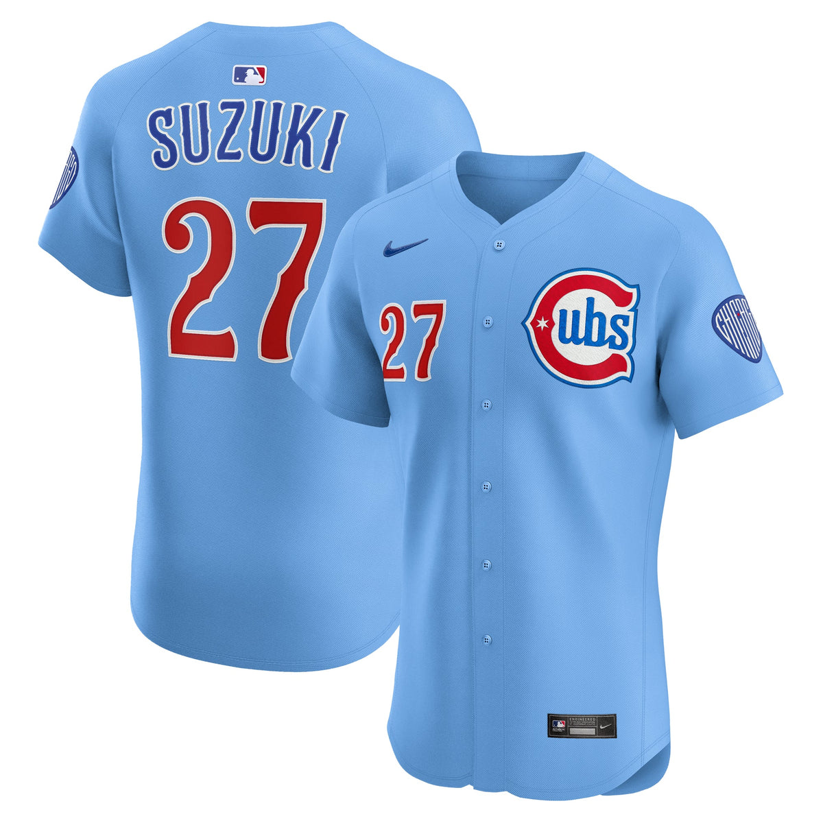 Seiya Suzuki Chicago Cubs Nike Men Light Blue 2nd Alternate Limited Jersey product image 1, provided for visual reference