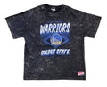 New Era Womens Golden State Warriors Oversized Faded T-Shirt product image 1, provided for visual reference and product