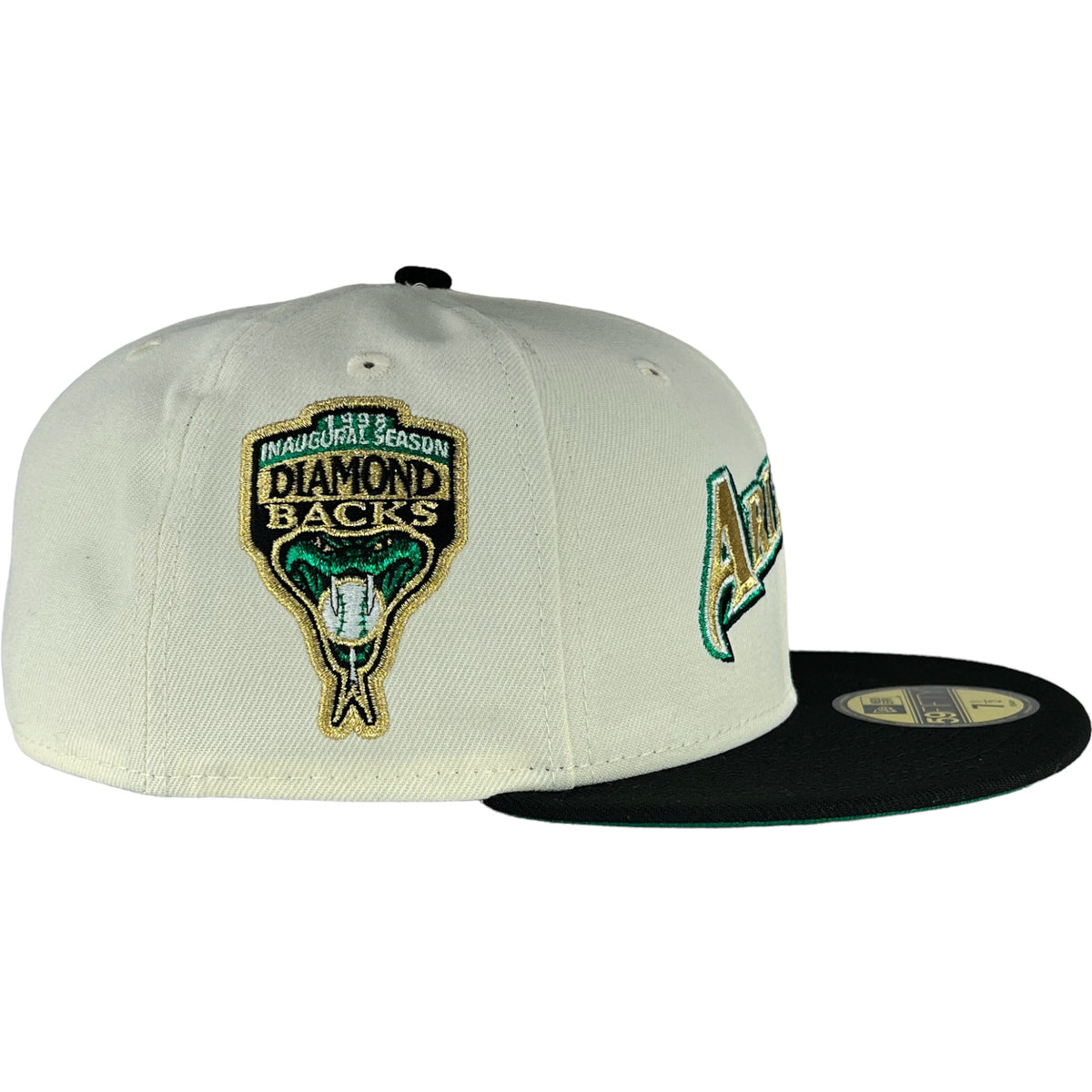 Arizona Diamondbacks Chrome White/Black New Era 59FIFTY Fitted Hat product image 4, provided for visual reference and