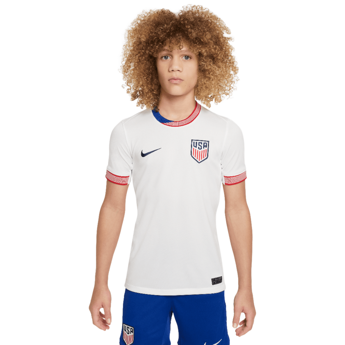 Nike Youth USMNT Stadium Home Dri-FIT Soccer Replica Jersey 2024 product image 1, provided for visual reference and product