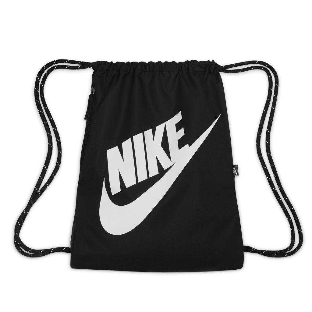 Nike Heritage Drawstring Gym Sack (13L)-Black product image 1, provided for visual reference and product detail review