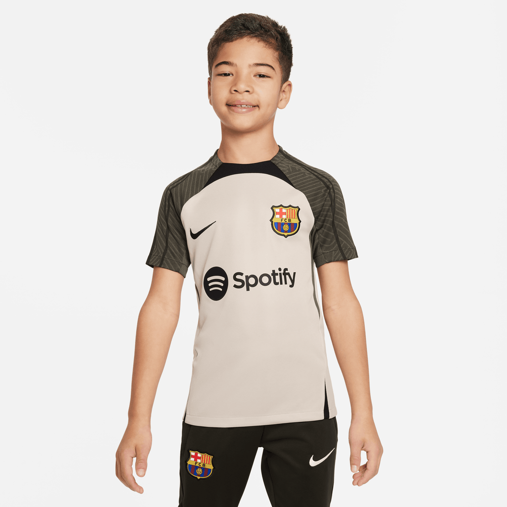 Nike Youth FC Barcelona Strike Dri-FIT Knit Soccer Top 23/24 product image 1, provided for visual reference and product