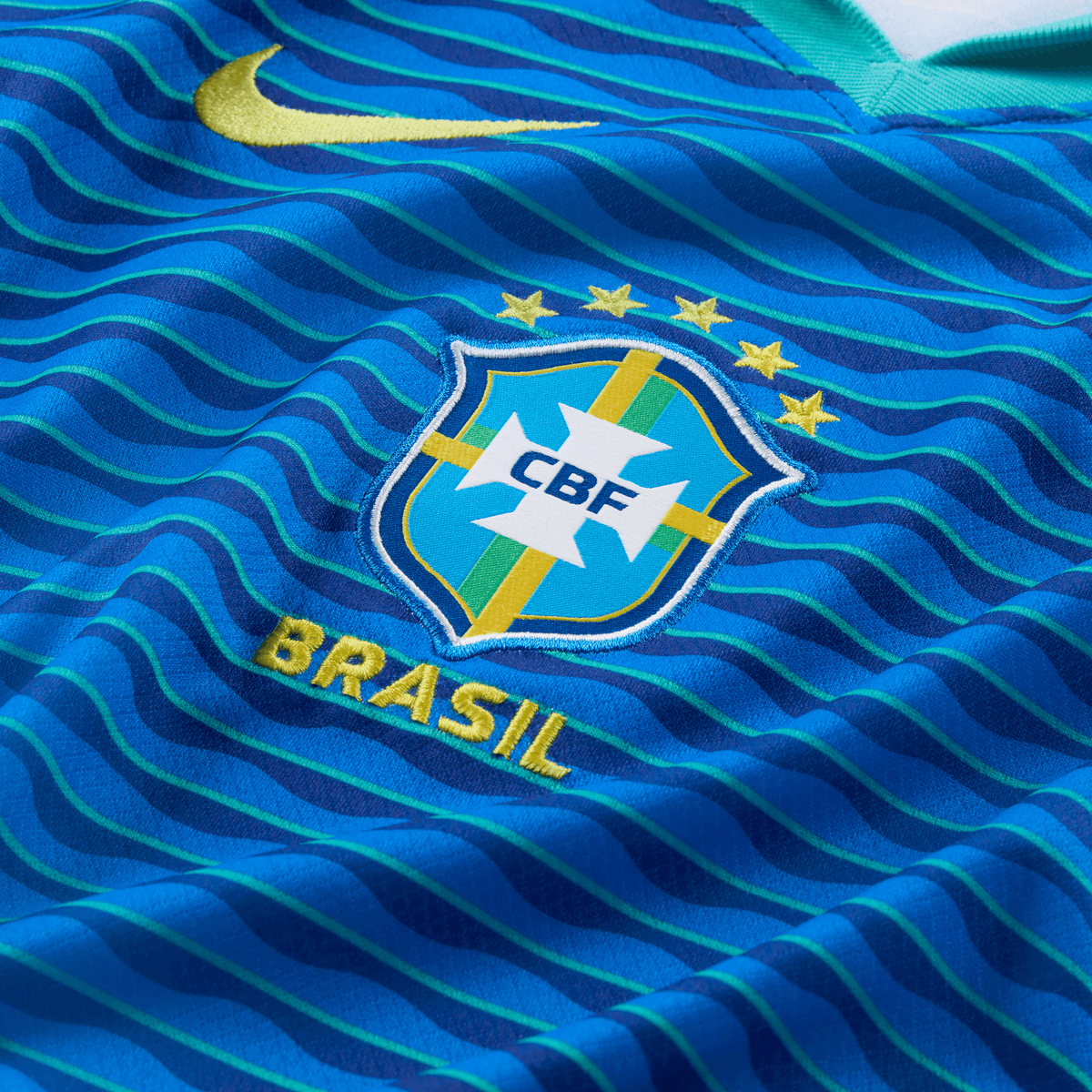 Nike Youth Brazil Stadium Away Dri-FIT Soccer Replica Jersey 2024 product image 3, provided for visual reference and product