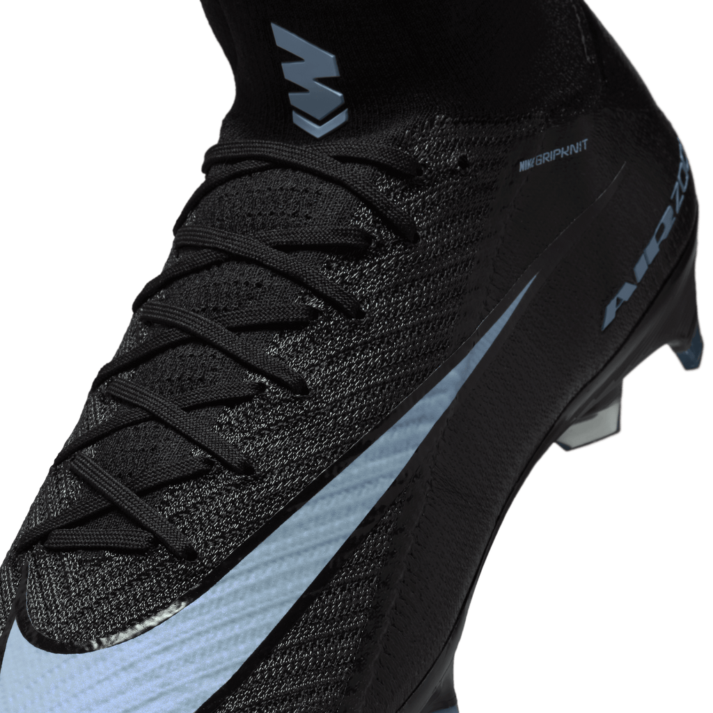 Nike Youth Mercurial Superfly 10 Elite FG -BLACK/ICE BLUE product image 5, provided for visual reference and product detail