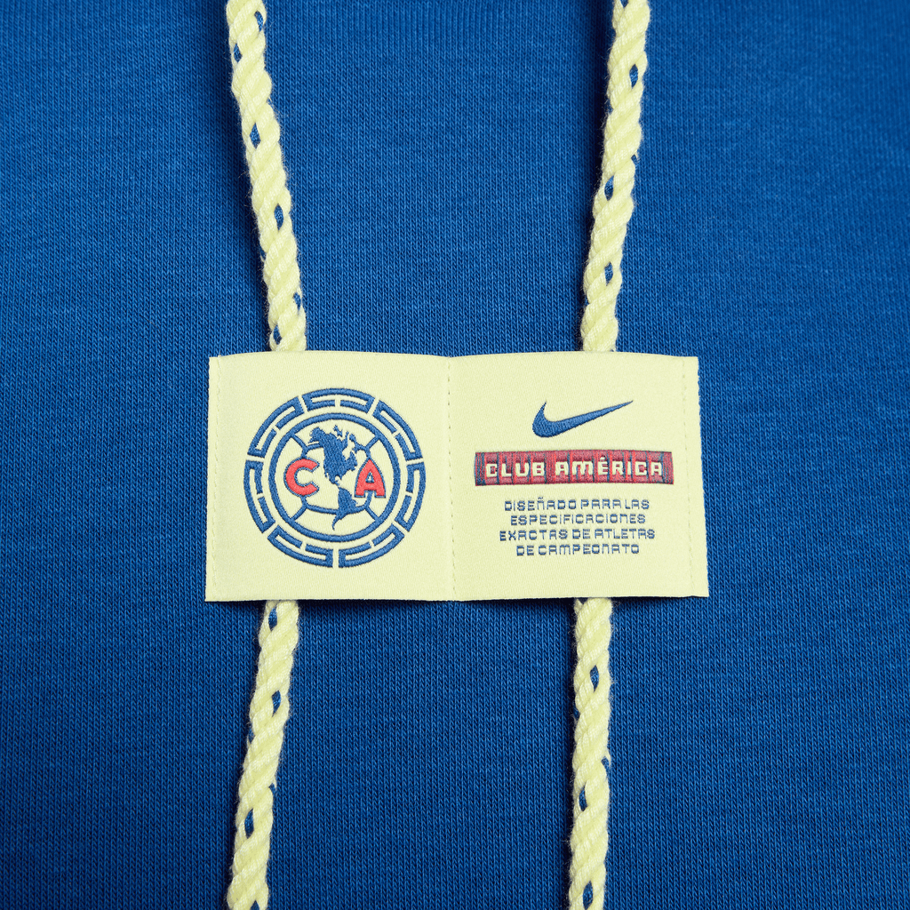 Nike Men Club América Fleece Pullover Hoodie-Blue product image 4, provided for visual reference and product detail review