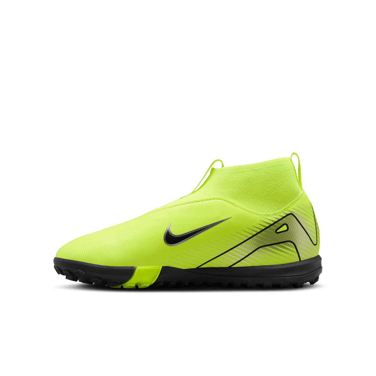 Nike Jr. Mercurial Superfly 10 Academy Little/Big Kids' TF-Volt/Black product image 2, provided for visual reference and