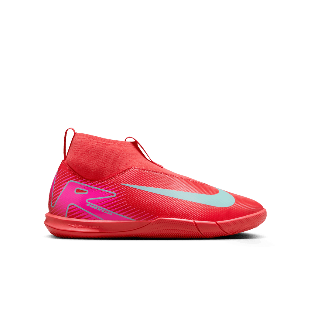 Nike Jr. Mercurial Superfly 10 Academy Indoor-Ember Glow/Aurora Green product image 1, provided for visual reference and