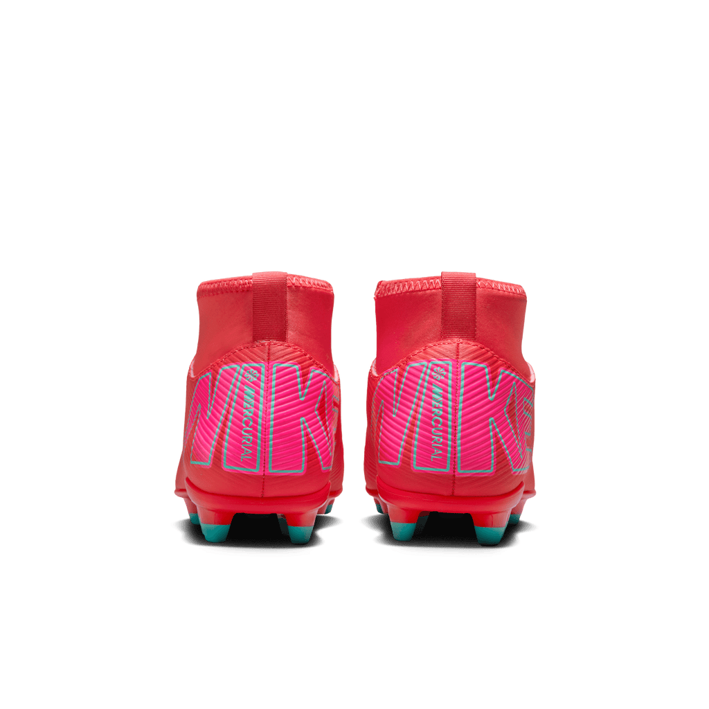 Nike Jr. Mercurial Superfly 10 Club Little/Big Kids' FG High-Ember Glow/Aurora Green product image 5, provided for visual