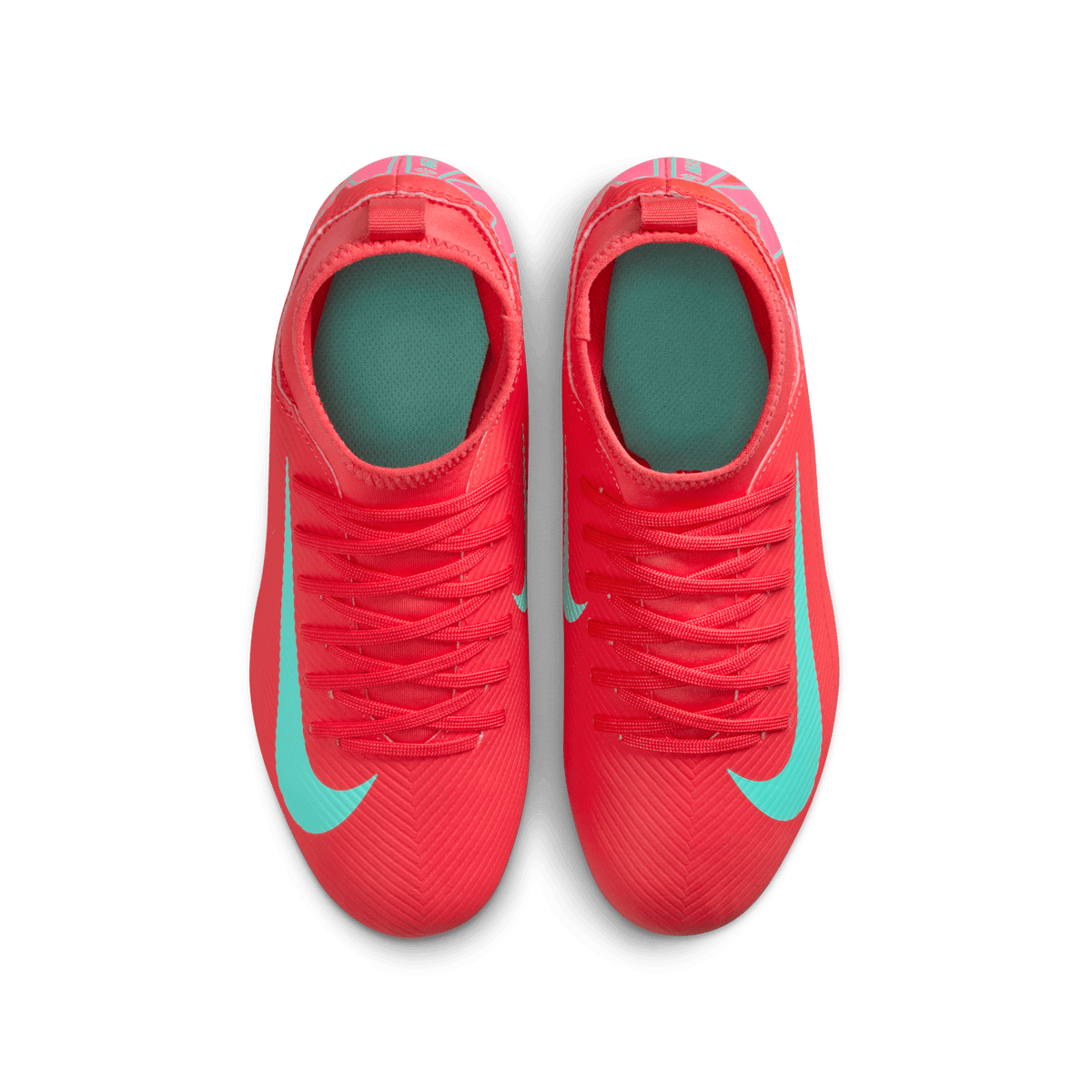 Nike Jr. Mercurial Superfly 10 Club Little/Big Kids' FG High-Ember Glow/Aurora Green product image 4, provided for visual