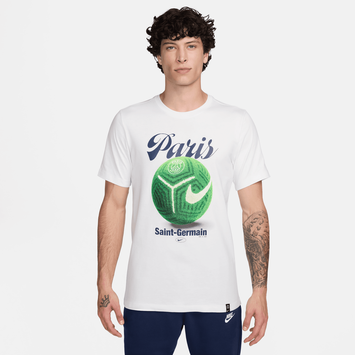 Nike Men Paris Saint-Germain Soccer T-Shirt product image 3, provided for visual reference and product detail review