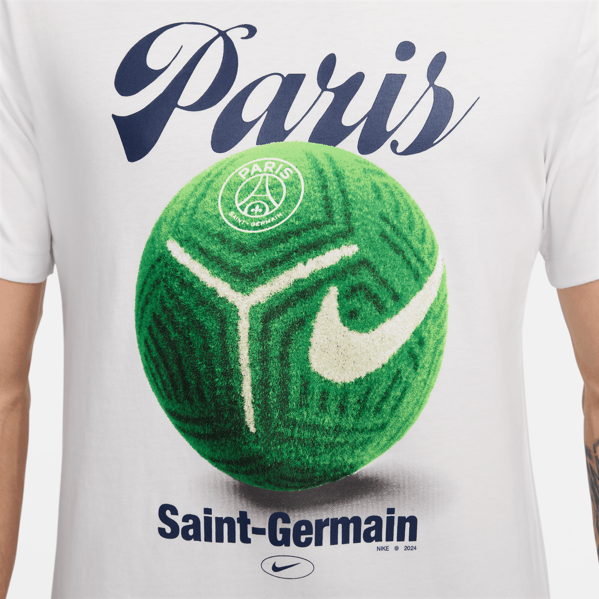 Nike Men Paris Saint-Germain Soccer T-Shirt product image 2, provided for visual reference and product detail review