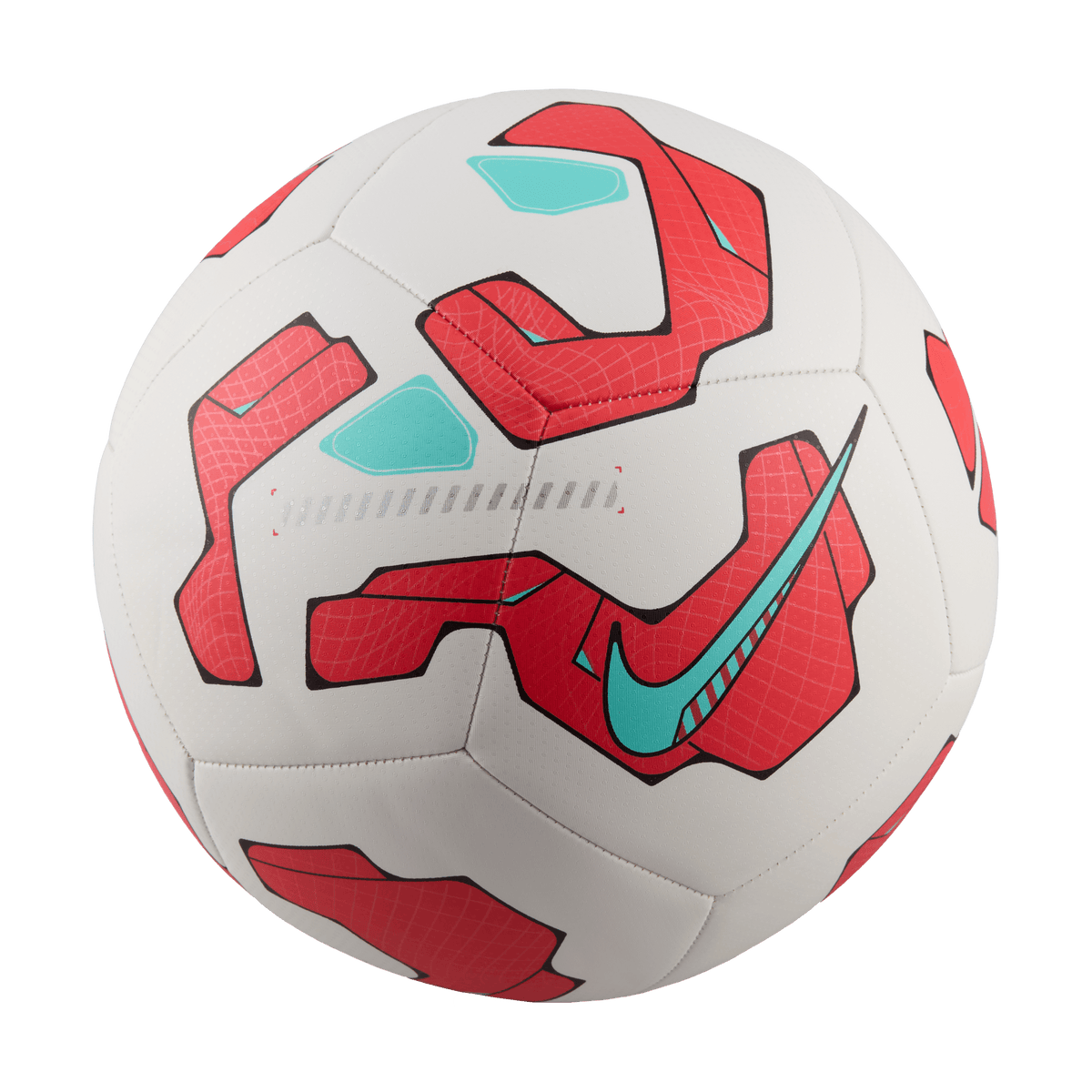 Nike Pitch Soccer Ball-White/Ember Glow/Aurora Green product image 2, provided for visual reference and product detail review