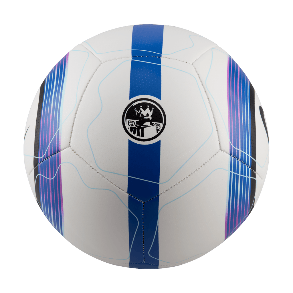 Nike Premier League Pitch Soccer Ball-White/blue/black product image 2, provided for visual reference and product detail