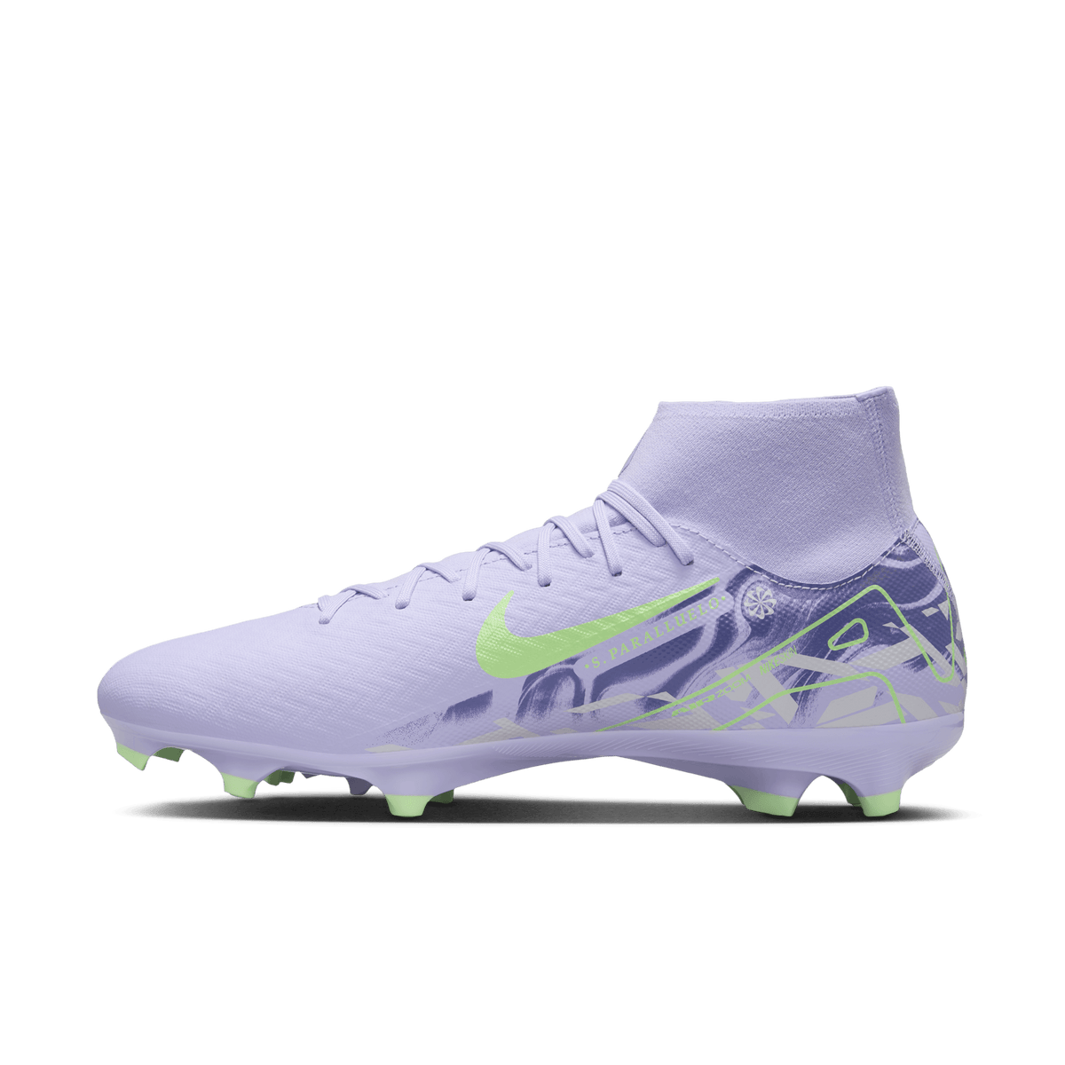 Nike United Mercurial Superfly 10 Academy-Purple Agate/Barely Volt product image 2, provided for visual reference and